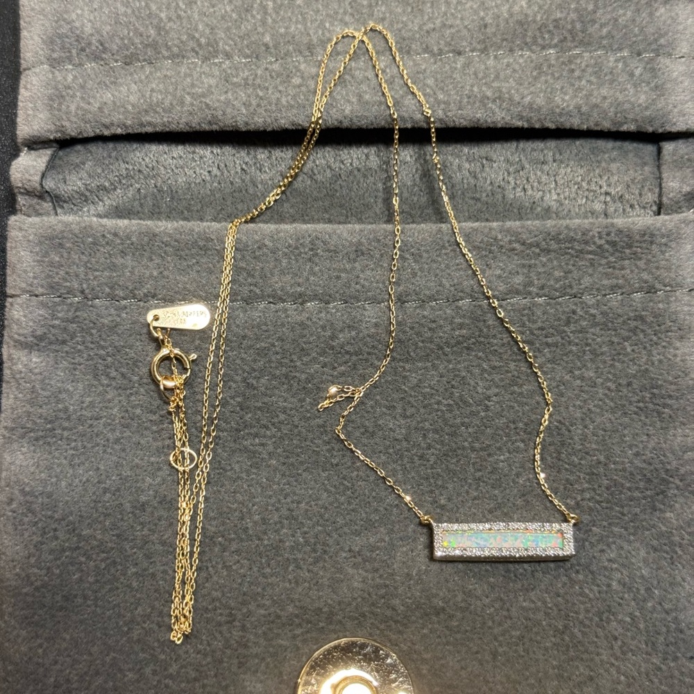 Adina Reyter Elegant Gold and Opal Necklace - Picture 5 of 9